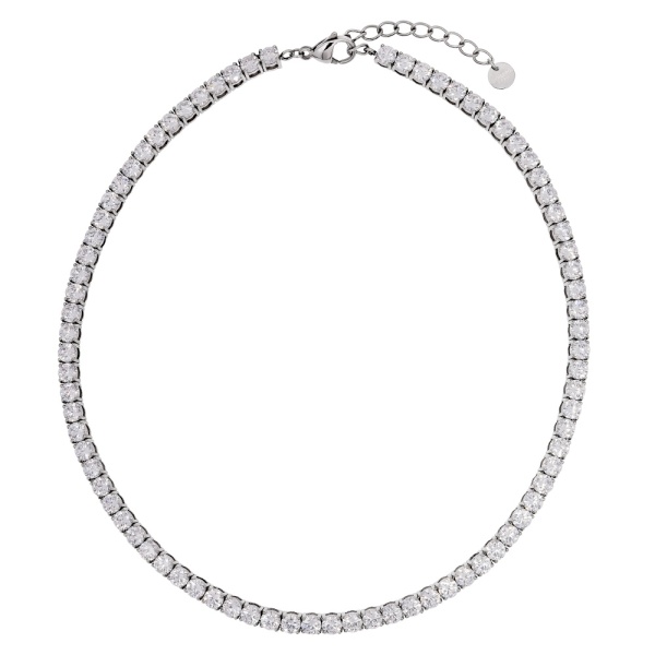 Dyrberg Kern Snake Silver Necklace - Crystal